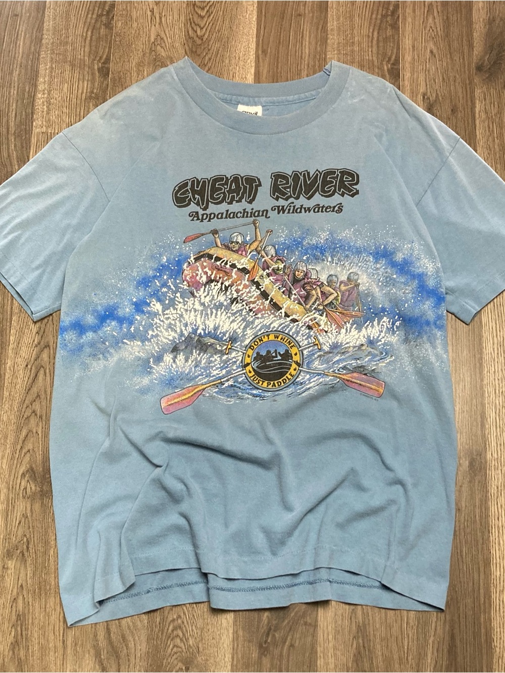 Vintage 1990s Cheat River Water Rafting Appalachian Wildwaters Shirt Large